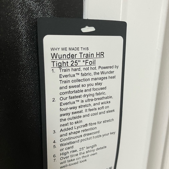 lululemon athletica Black foil Leggings- Wunder train tight 25” - Picture 2 of 6